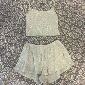 Brandy Melville Green Sleep Set